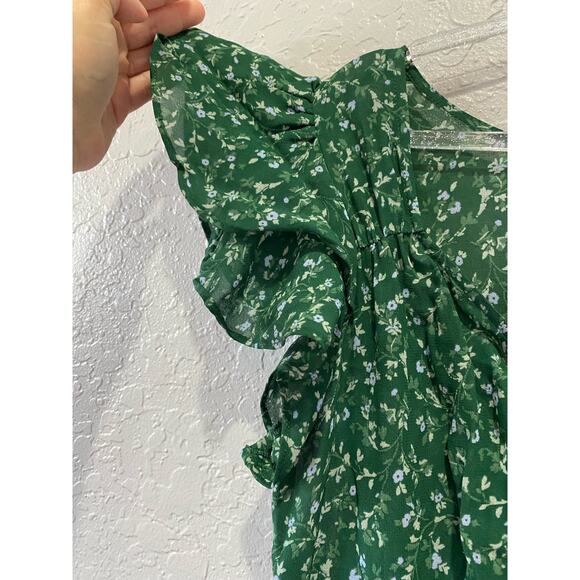 Reformation Lisola Maxi Dress Green Size S Boho Cottagecore Glam - Picture 3 of 6